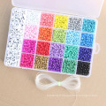 Shangjie OEM Perles de grille personnalisées personnalisées pour bricolage bijoux bijoux de fabrication de kit en verre perles de graines de verre
